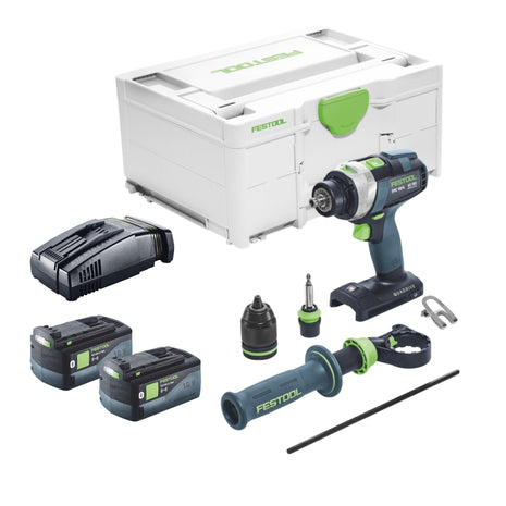 Festool TPC 18/4 I-Basic akumulatorowa wiertarko-wkrętarka udarowa 18 V 75 Nm + 2x akumulator 5,0 Ah + szybka ładowarka + systainer