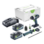 Festool TPC 18/4 I-Basic taladradora de percusión sin cable 18 V 75 Nm + 2x batería recargable 8,0 Ah + cargador rápido + systainer