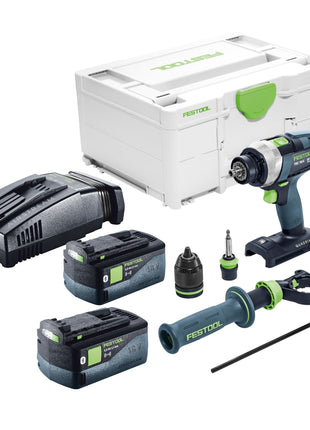 Festool TDC 18/4 I-Basic Akku Bohrschrauber 18 V 75 Nm Brushless + 2x Akku 5,0 Ah + Schnellladegerät + Systainer