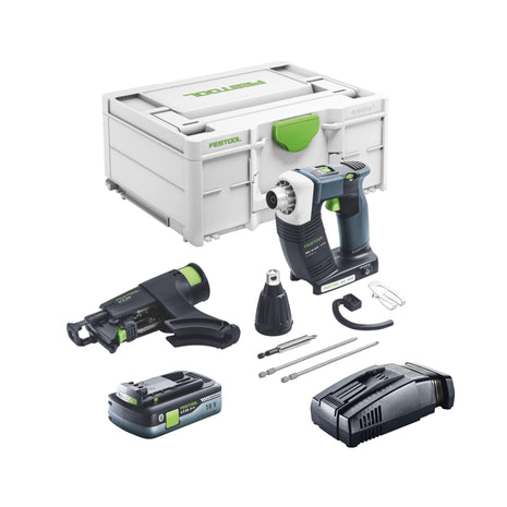 Festool DURADRIVE DWC 18-4500 Basic akumulatorowa wkrętarka budowlana 18 V 14 Nm bezszczotkowa + 1x akumulator 4,0 Ah + szybka ładowarka + systainer