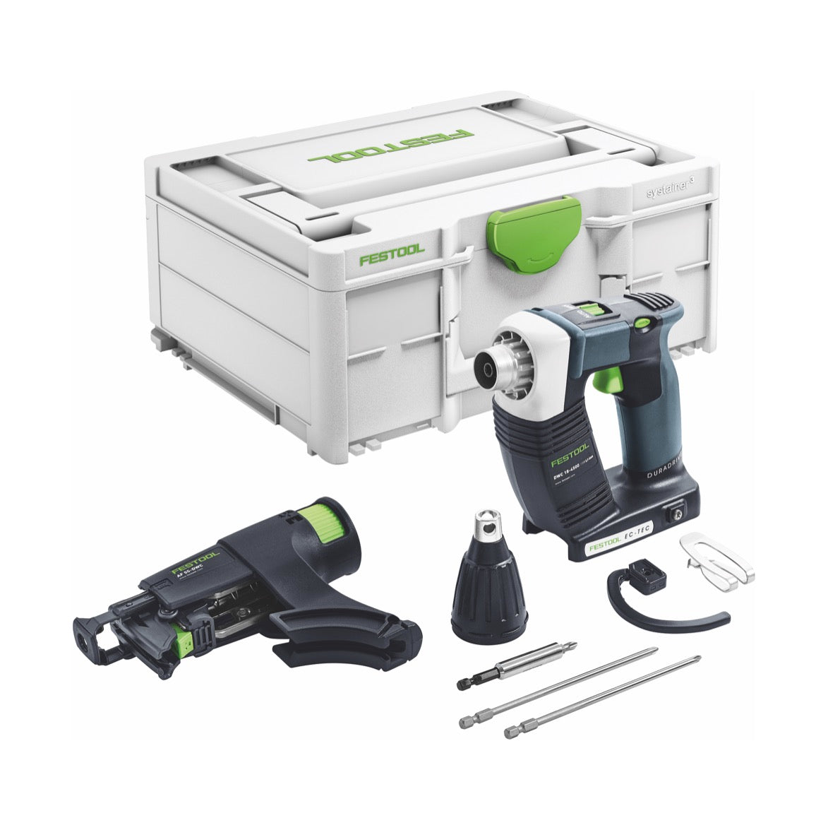 Festool DURADRIVE DWC 18 4500 Basic Akku Bauschrauber 18 V 14 Nm Brushless 2x Akku 4 0 Ah Schnellladegeraet Systainer 1 - toolbrothers