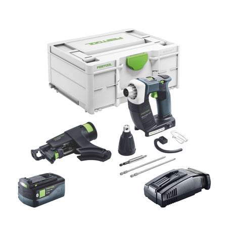 Festool DURADRIVE DWC 18-4500 Basic akumulatorowa wkrętarka budowlana 18 V 14 Nm bezszczotkowa + 1x akumulator 5,0 Ah + szybka ładowarka + systainer