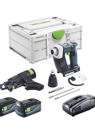 Festool DURADRIVE DWC 18-4500 Basic Akku Bauschrauber 18 V 14 Nm Brushless + 2x Akku 5,0 Ah + Schnellladegerät + Systainer