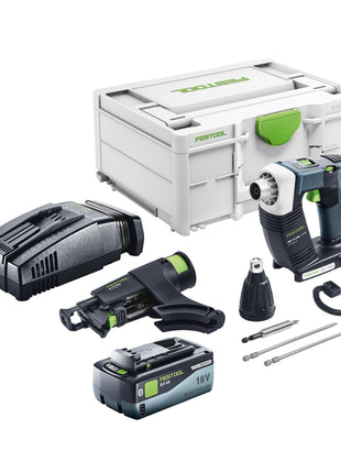 Festool DURADRIVE DWC 18-4500 Atornillador de construcción básico a batería 18 V 14 Nm sin escobillas + 1x batería 8,0 Ah + cargador rápido + systainer