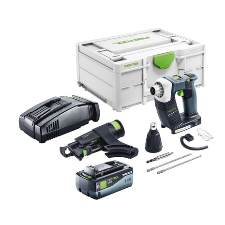 Festool DURADRIVE DWC 18-4500 Atornillador de construcción básico a batería 18 V 14 Nm sin escobillas + 1x batería 8,0 Ah + cargador rápido + systainer