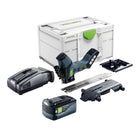 Sierra aislante de batería Festool ISC 240 EB-Basic 18 V 240 mm + 1x batería 5,0 Ah + cargador rápido + Systainer