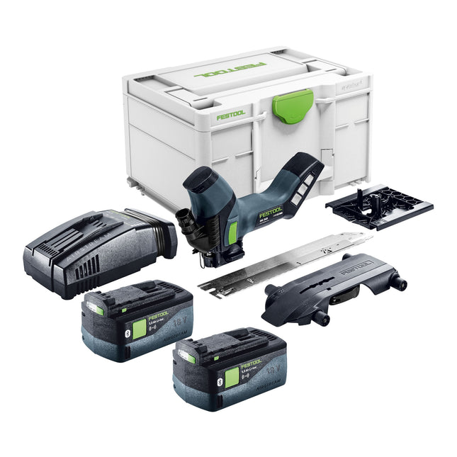 Sierra aisladora sin cable Festool ISC 240 EB-Basic 18 V 240 mm + 2x batería recargable 5,0 Ah + cargador rápido + Systainer
