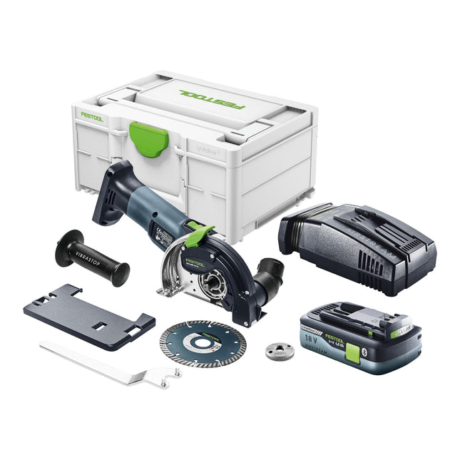 Festool DSC-AGC 18-125 FH Basic akumulatorowy system tnący z wolnej ręki 18 V 125 mm bezszczotkowy + 1x akumulator 4,0 Ah + szybka ładowarka + systainer