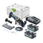 Festool DSC-AGC 18-125 FH Basic sistema de corte a mano libre sin cable 18 V 125 mm sin escobillas + 2x batería recargable 8,0 Ah + cargador rápido + systainer