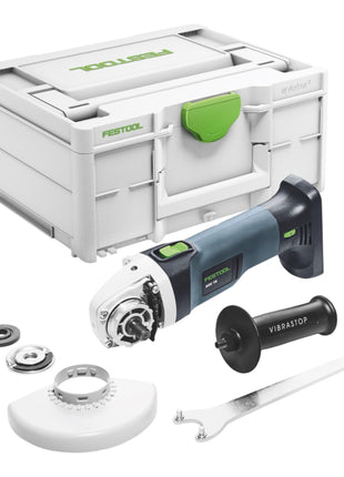 Festool AGC 18-125 EB-Basic amoladora angular a batería 18 V 125 mm sin escobillas + 1x batería 4,0 Ah + cargador rápido + systainer