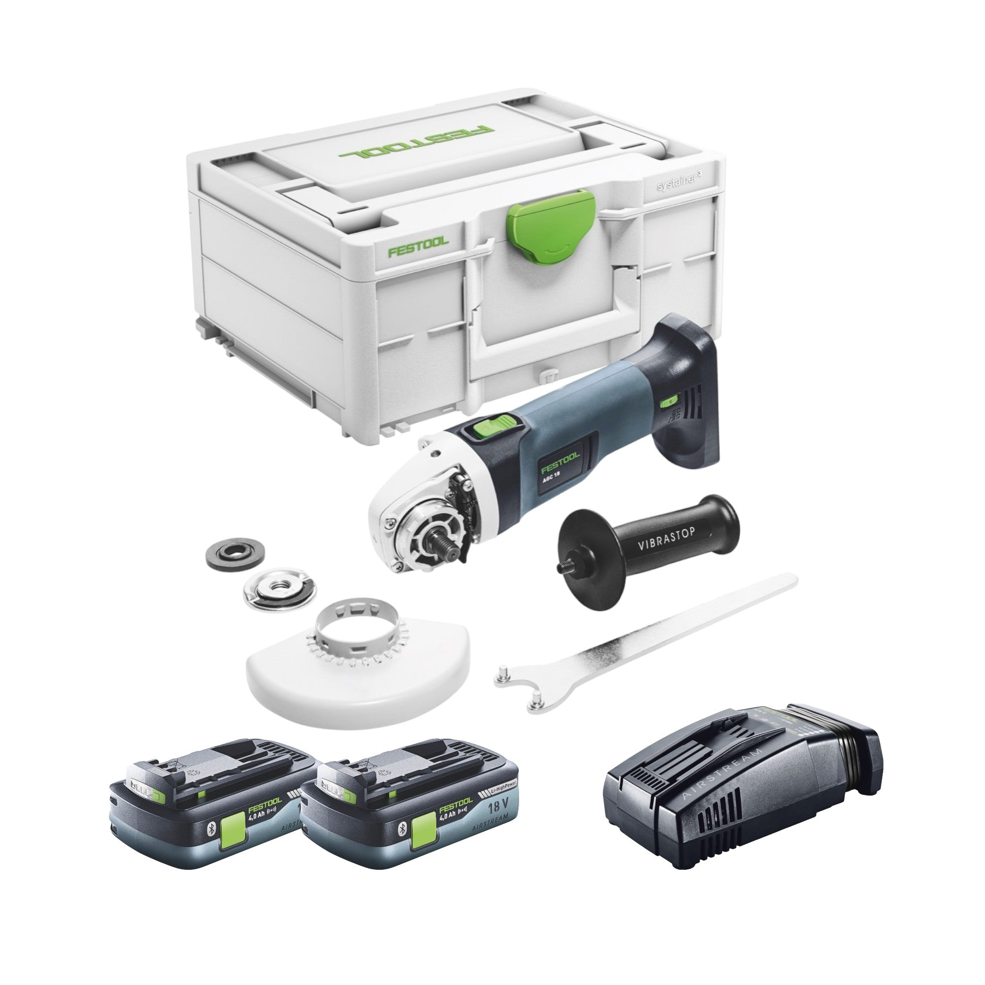 Festool AGC 18 125 EB Basic Akku Winkelschleifer 18 V 125 mm Brushless 2x Akku 4 0 Ah Schnellladegeraet Systainer 0 - toolbrothers