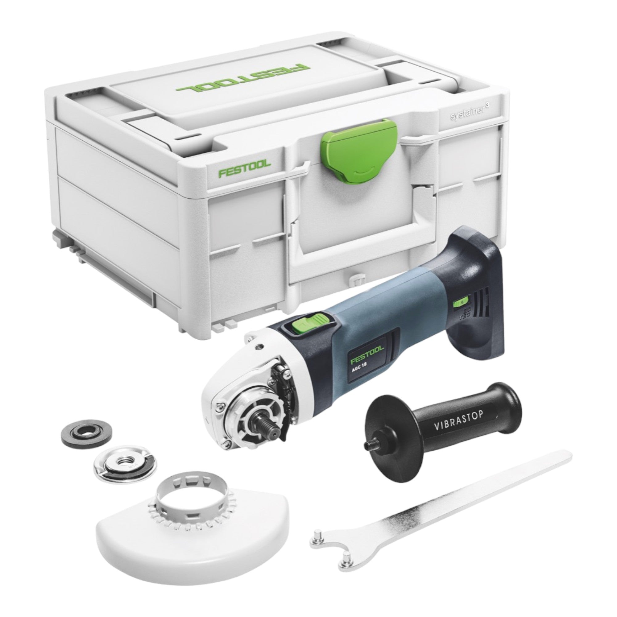 Festool AGC 18 125 EB Basic Akku Winkelschleifer 18 V 125 mm Brushless 1x Akku 8 0 Ah Schnellladegeraet Systainer 1 - toolbrothers