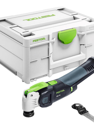 Oscilador de batería Festool VECTURO OSC 18 E-Basic 18 V Starlock Max Brushless + 1x batería 4,0 Ah + cargador rápido + systainer