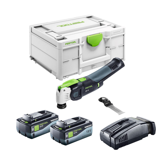 Festool VECTURO OSC 18 Basic herramienta oscilante sin cable 18 V Starlock Max Brushless + 2x batería 8,0 Ah + cargador rápido + systainer