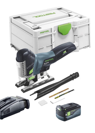 Festool CARVEX PSC 420 EB-Basic sierra de calar pendular a batería 18 V 120 mm sin escobillas + 1x batería 5,0 Ah + cargador rápido + systainer