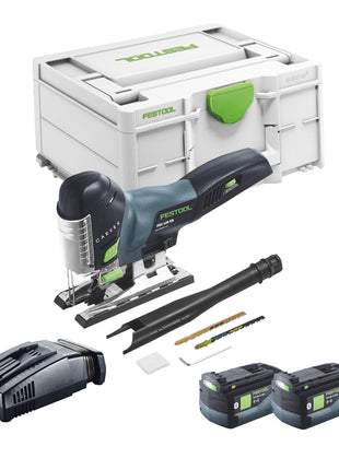 Festool CARVEX PSC 420 EB-Basic sierra de calar pendular a batería 18 V 120 mm sin escobillas + 2x baterías 5,0 Ah + cargador rápido + systainer