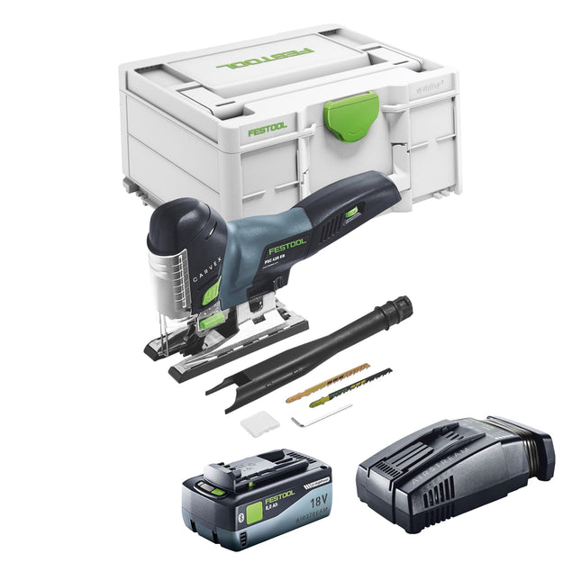 Festool CARVEX PSC 420 Basic sierra de calar pendular sin cable 18 V 120 mm sin escobillas + 1x batería recargable 8,0 Ah + cargador rápido + Systainer