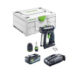 Festool C 18 Basic Akku Bohrschrauber 18 V 45 Nm Brushless + 1x Akku 8,0 Ah + Schnellladegerät + Systainer