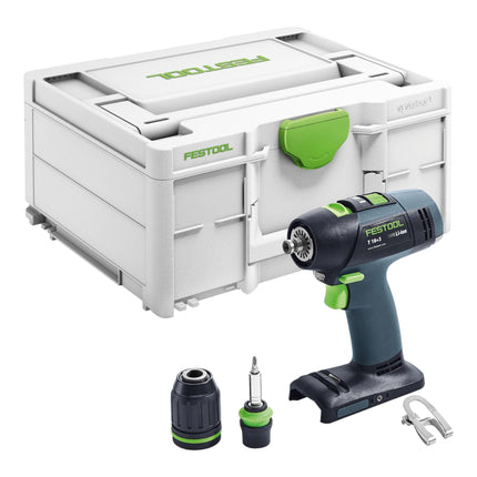 Festool T 18+3 Basic taladro atornillador a batería 18 V 50 Nm sin escobillas + 1x batería 5,0 Ah + cargador rápido + systainer