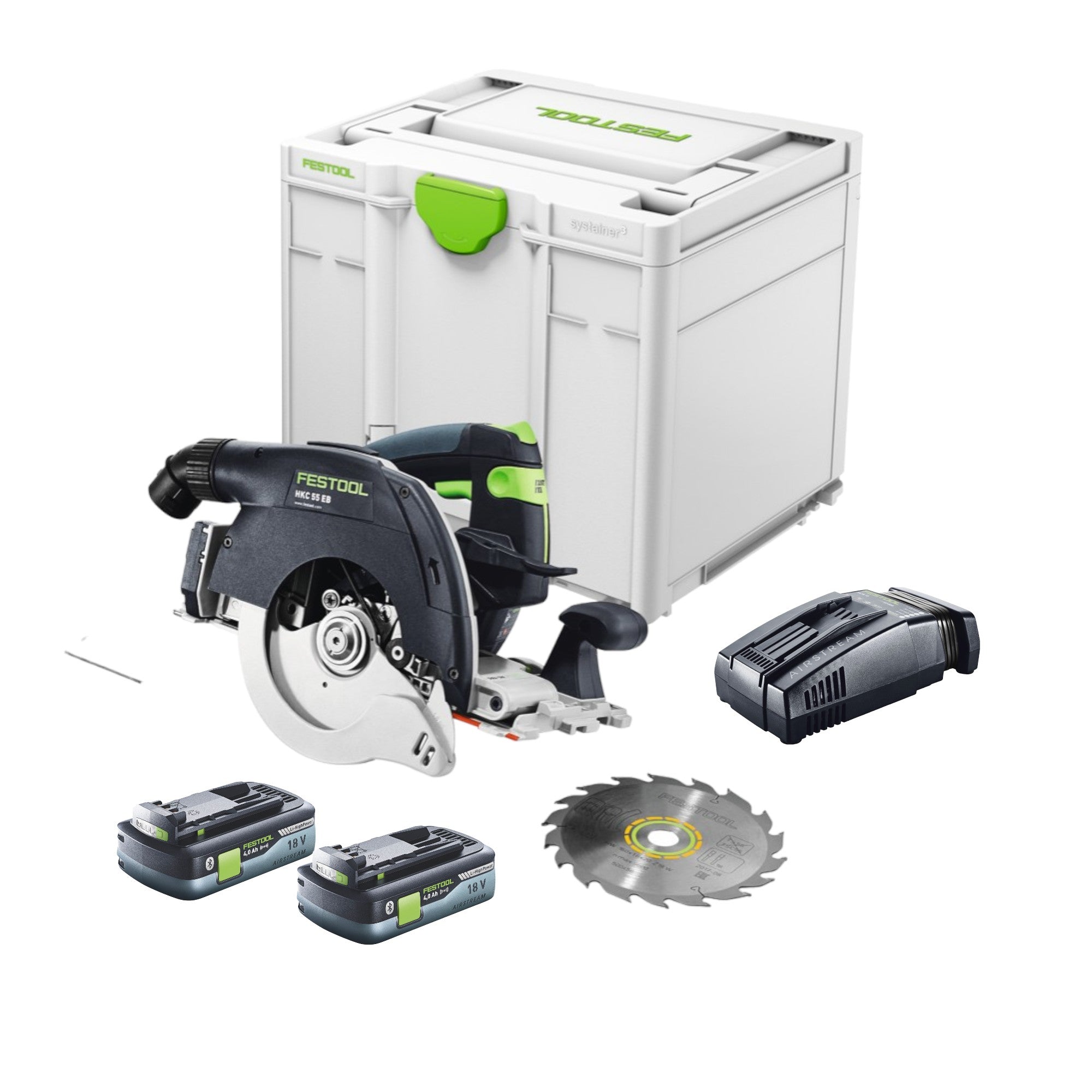 Festool HKC 55 EB Basic Akku Handkreissaege 18 V 160 mm Brushless 2x Akku 4 0 Ah Schnellladegeraet Systainer 0 - toolbrothers