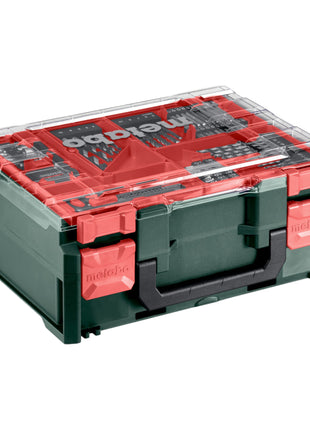 Metabo SB 18 L set taladro percutor inalámbrico 18 V 50 Nm (602317710) + 2x baterías 2,0 Ah + cargador + taller móvil 78 piezas + maletín