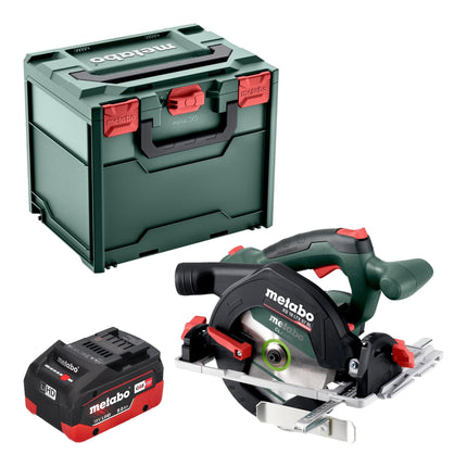 Metabo KS 18 LTX 57 BL Sierra circular sin cable 18 V 57 mm + 1x batería LiHD 8,0 Ah + metabox - sin cargador