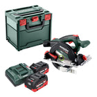 Sierra circular de mano Metabo KS 18 LTX 57 BL 18 V 57 mm (611857810) + 2 baterías LiHD 8,0 Ah + cargador + Metabox