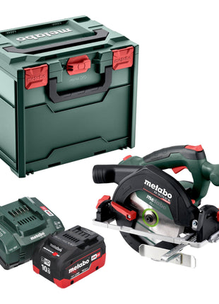 Metabo KS 18 LTX 57 BL Scie circulaire portative sans fil 18 V 57 mm + 1x batterie LiHD 10,0 Ah + chargeur + Metabox