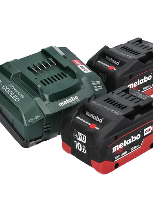 Sierra circular de mano Metabo KS 18 LTX 57 BL con batería 18 V 57 mm + 2 baterías LiHD 10,0 Ah + cargador + Metabox