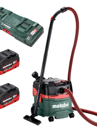 Metabo AS 36 18 L 20 PC Akku Nass Trocken Sauger 36 V ( 2x 18 V ) 20 L + 2x LiHD Akku 10,0 Ah + Doppelladegerät