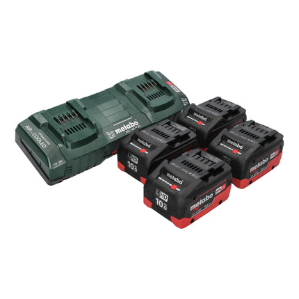 Metabo AS 36 18 L 20 PC aspirapolvere a batteria a secco/umido 36 V ( 2x 18 V ) 20 L + 4x batteria LiHD 10,0 Ah + doppio caricatore