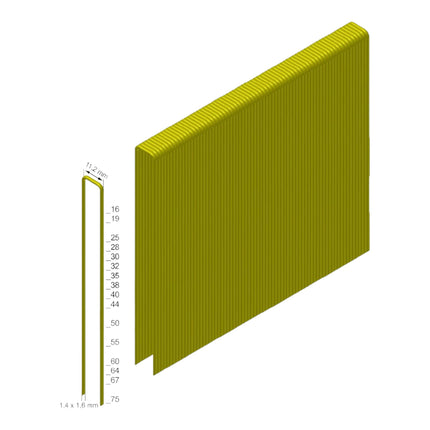 Prebena Z50CSVHA-ETA staples 50 mm type Z 9500 pieces strong galvanised hardened