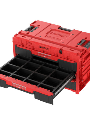 Qbrick System ONE Drawer 3 Toolbox 2.0 Red Ultra HD Toolbox 587 x 380 x 340 mm 27 l z trzema szufladami