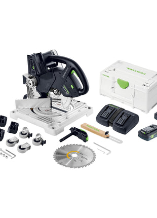 Festool SYMC 70 4.0 EBI-Plus SYMMETRIC sierra de cinta a batería 36 V (2 x 18 V) 216 mm (577464) + 2x batería 4,0 Ah + cargador doble + Systainer