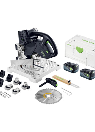 Festool SYMC 70 EB-Basic SYMMETRIC akumulatorowa pilarka do formowania 36 V ( 2 x 18 V ) 216 mm + 2x akumulator 5,0 Ah + Systainer - bez ładowarki