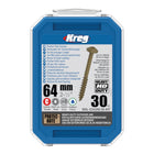 Viti a testa cilindrica Kreg HD Protec-Kote Maxi-Loc 64 mm ( SML-C2X250-30-INT ) Filetto grosso 30 pezzi