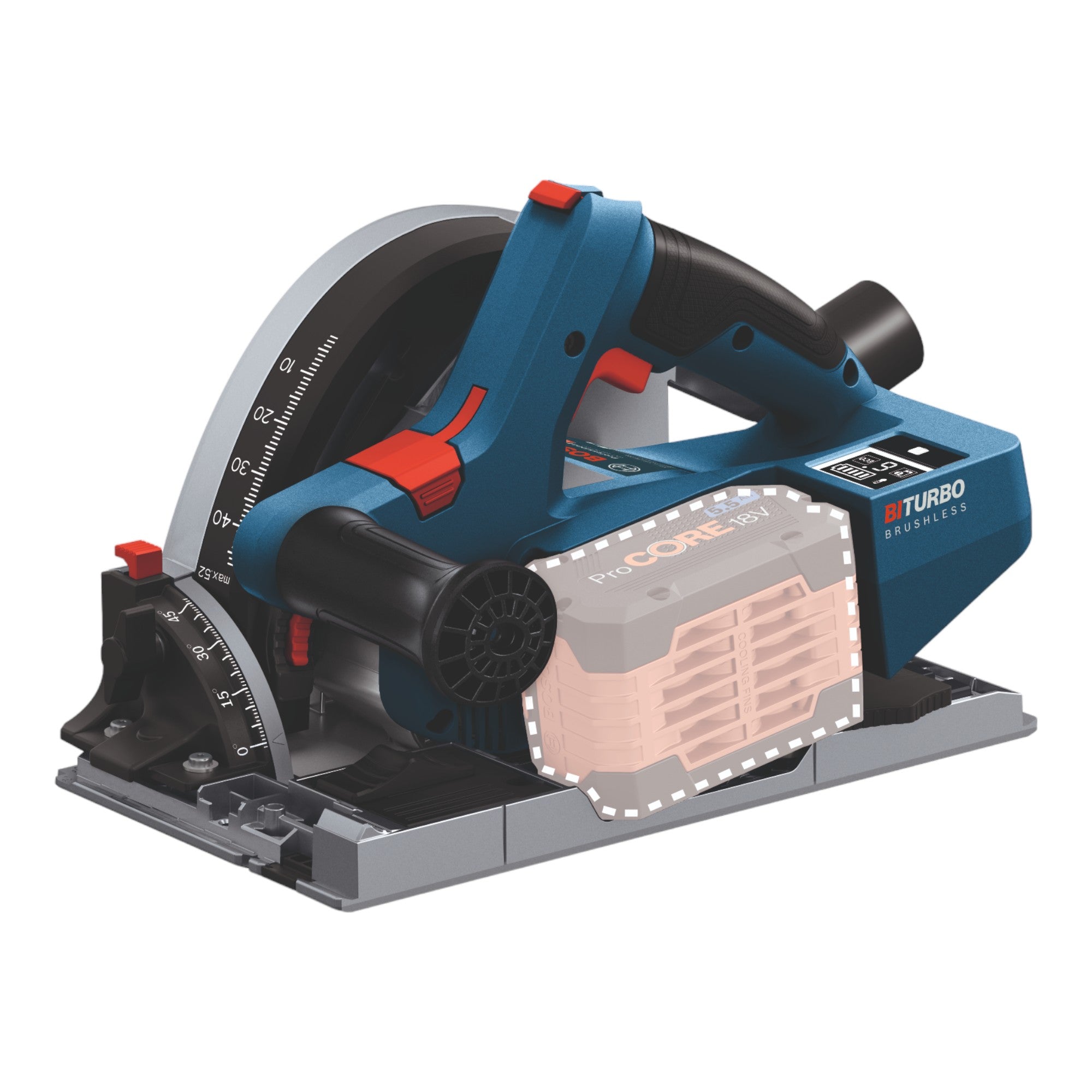Bosch GKT 18V 52 GC Professional Akku Tauchsaege 18 V 140 mm BITURBO Brushless 2x ProCore Akku 4 0 Ah Ladegeraet Connectivity Modul L Boxx 4 - toolbrothers
