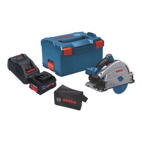 Bosch GKT 18V-52 GC Professional sierra de inmersión a batería 18 V 140 mm BITURBO sin escobillas + 1x batería ProCore 8,0 Ah + cargador + módulo de conectividad + L-Boxx