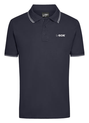 L-Boxx Herren Polo Shirt navy / white Größe M