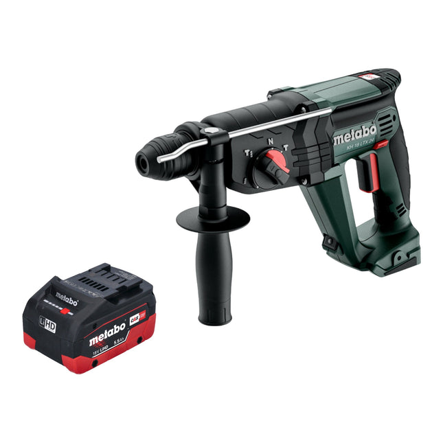 Martillo combinado sin cable Metabo KH 18 LTX 24 18 V 2,1 J SDS Plus + 1x batería LiHD 5,5 Ah - sin cargador