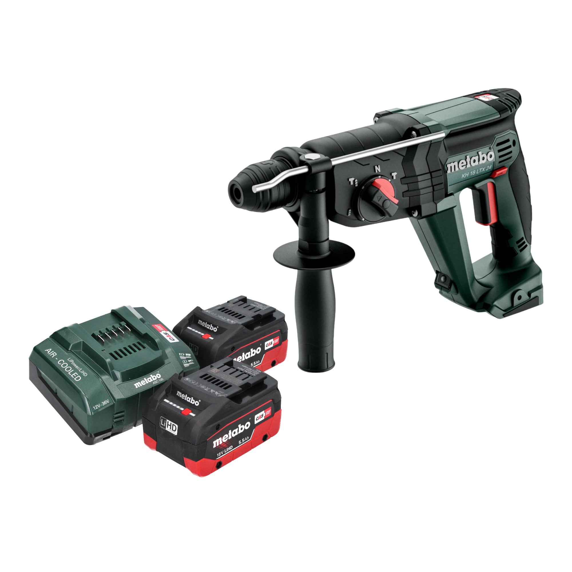 Metabo KH 18 LTX 24 Akku Kombihammer 18 V 2 1 J SDS Plus 2x LiHD Akku 5 5 Ah Ladegeraet 0 - toolbrothers