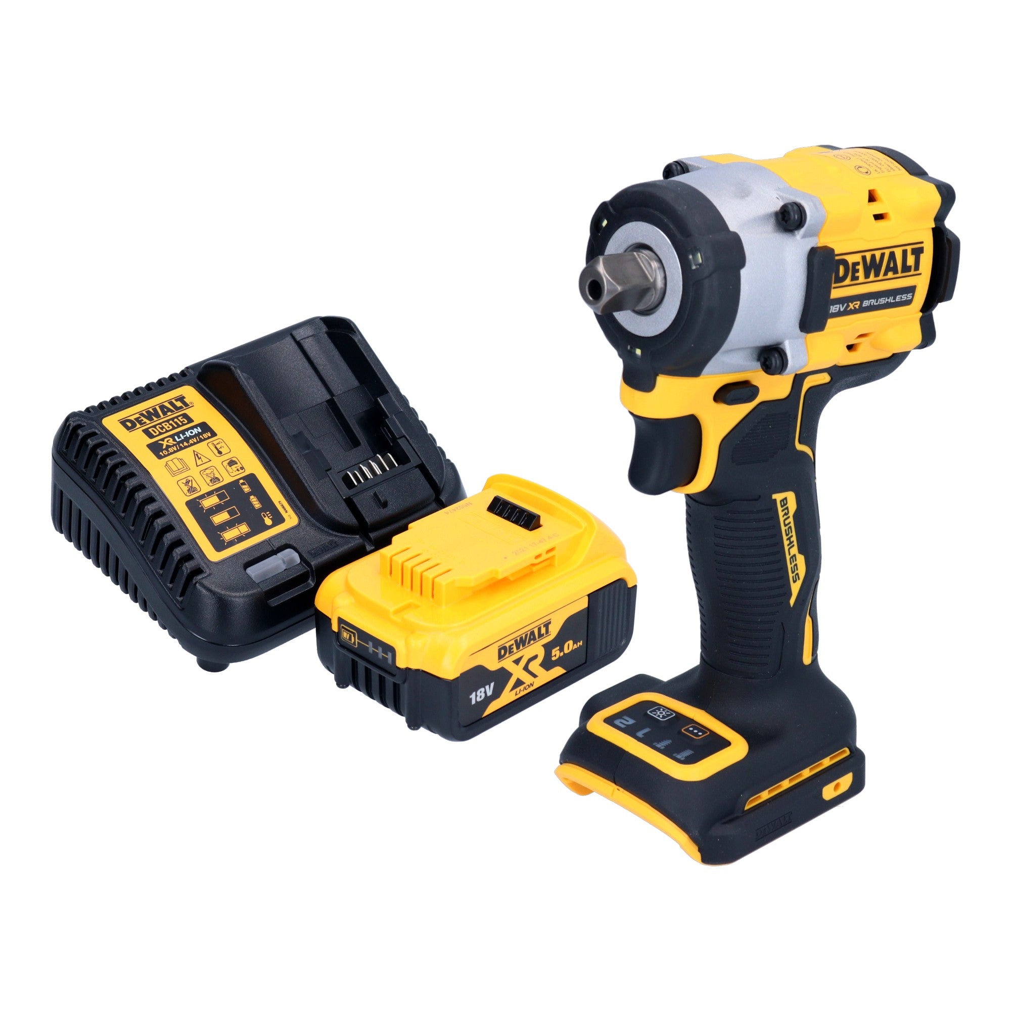 DeWalt DCF 922 P1 Akku Schlagschrauber 18 V 406 Nm 1 2 Brushless 1x Akku 5 0 Ah Ladegeraet 0 - toolbrothers