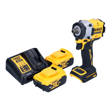 Llave de impacto a batería DeWalt DCF 922 P2 18 V 406 Nm 1/2" sin escobillas + 2x baterías 5,0 Ah + cargador