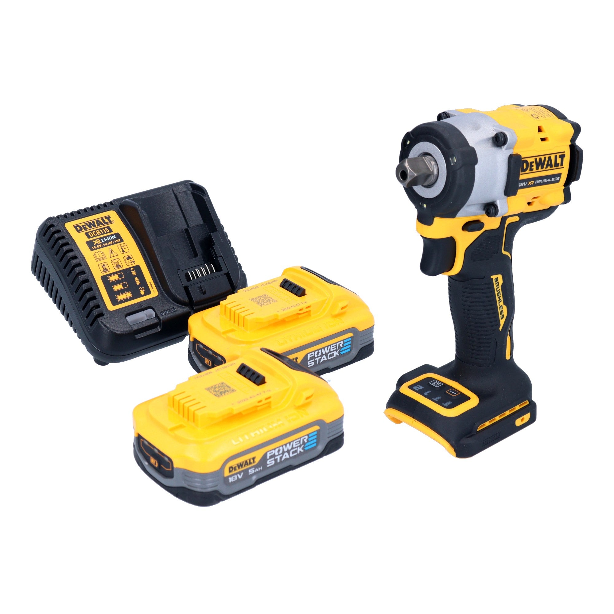 DeWalt DCF 922 H2 Akku Schlagschrauber 18 V 406 Nm 1 2 Brushless 2x Powerstack Akku 5 0 Ah Ladegeraet 0 - toolbrothers