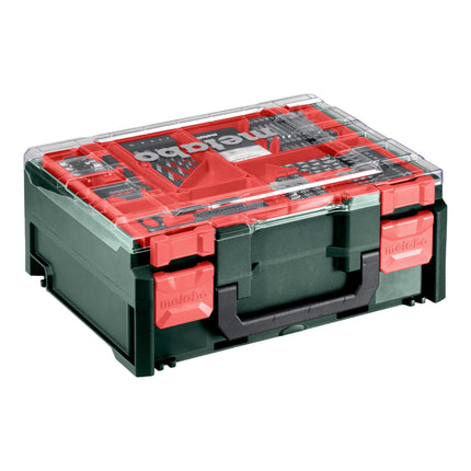 Metabo BS 18 Set trapano avvitatore a batteria 18 V 48 Nm ( 602207710 ) + 2x batteria 2,0 Ah + caricatore + 74 pezzi officina mobile + valigetta