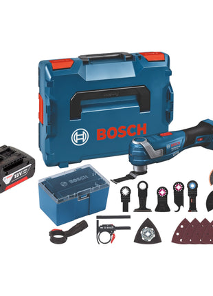 Bosch GOP 18V-34 Professional Multicortadora a batería 18 V Starlock Plus + 1x batería 3,0 Ah + 17 accesorios + L-Boxx - sin cargador