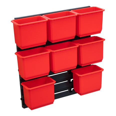 Toolbrothers RHINO Container Set nº 2 taller de pared 39 x 35 cm con 8 contenedores para maletas RHINO