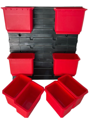 Toolbrothers RHINO Container Set nº 2 taller de pared 39 x 35 cm con 8 contenedores para maletas RHINO