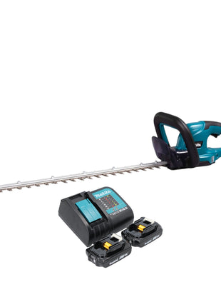 Cortasetos a batería Makita DUH 607 SA2 18 V 60 cm + 2x baterías 2,0 Ah + cargador