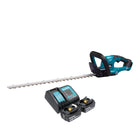 Cortasetos inalámbrico Makita DUH 607 SF2 18 V 60 cm + 2x batería recargable 3,0 Ah + cargador